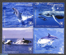 Cook Islands 2020 Whales & Dolphins 4v [+], Mint NH, Nature - Sea Mammals - Other & Unclassified