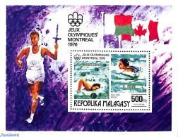 Madagascar 1976 Olympic Winners S/s, Gold Overprint, Mint NH, Sport - Olympic Games - Swimming - Schwimmen