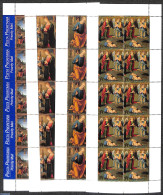 Vatican 1999 Paintings 4 M/s (=10 Sets), Mint NH, Art - Paintings - Unused Stamps