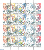 Vatican 2000 Pope's Travels M/s, Mint NH, Religion - Pope - Unused Stamps