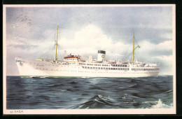 AK Swedish Lloyd M/s Saga, Passagierschiff  - Steamers