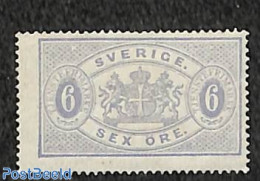 Sweden 1874 6o, Violet,, On Service, Perf. 14, Stamp Out Of Set, Unused (hinged) - Other & Unclassified