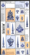 Netherlands 2022 Delft Tulip Vases 6v M/s, Mint NH, Art - Art & Antique Objects - Ceramics - Booklets & Coils