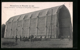 AK Manoevres De Picardie En 1910, Champ D`Aviation, Le Hangar Du Dirigeable Liberte  - Airships