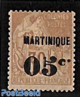 Martinique 1888 05c On 30c, Stamp Out Of Set, Unused (hinged) - Autres & Non Classés