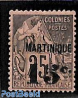 Martinique 1888 15c On 25c, Stamp Out Of Set, Unused (hinged) - Autres & Non Classés