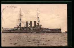 AK Kriegsschiff SMS Lothringen Vor Anker  - Guerre