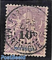 Martinique 1904 10c On 5Fr, Used, FORT DE FRANCE, Used Stamps - Autres & Non Classés