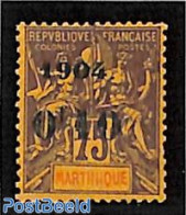 Martinique 1904 0f10 On 75c, Stamp Out Of Set, Unused (hinged) - Other & Unclassified