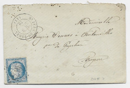 AVEYRON N° 60 GC 3675 TYPE 17 ST JEAN DU BRUEL 1872 (11) PETITE ENVELOPPE - 1849-1876: Klassieke Periode