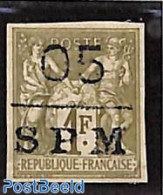 Saint Pierre And Miquelon 1885 05 On 1f, Stamp Out Of Set, Unused (hinged) - Other & Unclassified