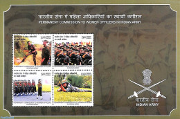 India 2022 Women Officers In Indian Army S/s, Mint NH, History - Militarism - Women - Neufs