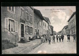 CPA Rixingen /Lothr., Langestrasse Avec Anbewohnern  - Autres & Non Classés