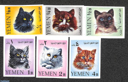 Yemen, Kingdom 1965 Cats 6v, Imperforated, Mint NH, Nature - Cats - Other & Unclassified