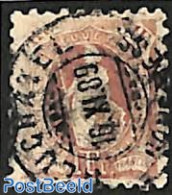 Switzerland 1882 1fr, Perf. 9.5, Used NEUCHATEL, Used Stamps - Used Stamps