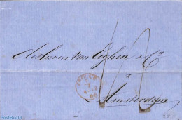 Netherlands 1866 Folding Cover From ZWOLLE To Amsterdam, Postal History - Covers & Documents