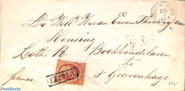 Netherlands - Various Cancellations 1865 Folding Cover From HELLEVOETSLUIS To 's-Gravenhage, Postal History - Other & Unclassified