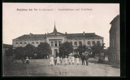 CPA Maizières Bei Vic, Gemeindehaus Et Schulhaus  - Other & Unclassified