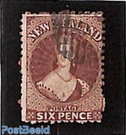 New Zealand 1864 6d, WM Star, Used, Used Stamps - Used Stamps
