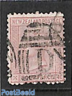 New Zealand 1874 4d, Perf. 12.5, Used, Used Stamps - Gebraucht