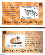 Sierra Leone 1994 Cats 2 S/s With HONG KONG Overprints, Mint NH, Nature - Cats - Philately - Other & Unclassified