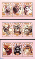 Congo Dem. Republic, (zaire) 1997 Cats 3 S/s, Mint NH, Nature - Cats - Other & Unclassified