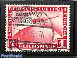 Germany, Empire 1933 1M Chicagofahrt, Used, Used Stamps, Transport - Zeppelins - Gebraucht