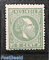 Netherlands Indies 1873 5c Green, Perf. 13.25x14, Stamp Out Of Set, Unused (hinged) - Other & Unclassified