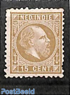 Netherlands Indies 1870 15c, Perf. 11.5:12, Folded In Left Upper Corner, Rare Stamp, Unused (hinged) - Other & Unclassified