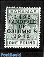 Bahamas 1942 1 Pound, Stamp Out Of Set, Unused (hinged) - Other & Unclassified