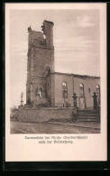 CPA Oberburnhaupt / Oberelsass, Turmansicht Der L'Église Oberburnhaupt Nach Der Beschiessung, Weltkrieg 1914-15  - Autres & Non Classés