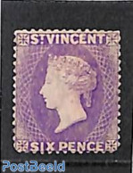 Saint Vincent 1885 6d, Violet, WM Crown-CA, Stamp Out Of Set, Unused (hinged) - St.Vincent (1979-...)