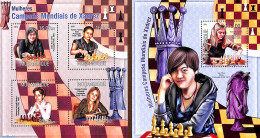 Mozambique 2013 Female Chess Champions 2 S/s, Mint NH, Sport - Chess - Chess