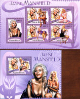 Guinea Bissau 2012 Jayne Mansfield 2 S/s, Mint NH, Performance Art - Movie Stars - Acteurs