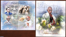Guinea Bissau 2013 Mahatma Gandhi 2 S/s, Mint NH, History - Transport - Various - Gandhi - Railways - Money On Stamps .. - Mahatma Gandhi