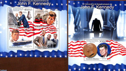 Guinea Bissau 2013 John F. Kennedy 2 S/s, Mint NH, History - Transport - American Presidents - Ships And Boats - Space.. - Bateaux