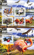 Sao Tome/Principe 2016 American Birds 2 S/s, Mint NH, Nature - Birds - Birds Of Prey - Flamingo - Sao Tome And Principe