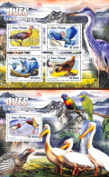 Sao Tome/Principe 2016 Birds 2 S/s, Mint NH, Nature - Birds - Birds Of Prey - Kingfishers - Sao Tome Et Principe