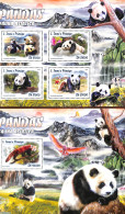 Sao Tome/Principe 2016 Panda's 2 S/s, Mint NH, Nature - Animals (others & Mixed) - Pandas - Sao Tome And Principe