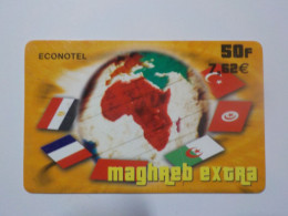 CARTE TELEPHONIQUE    Econotel  "Maghreb Extra"     50 Fr     7.62 Euros - Mobicartes (recharges)