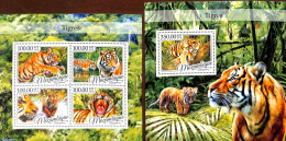 Mozambique 2016 Tigers 2 S/s, Mint NH, Nature - Cat Family - Wild Mammals - Mozambique