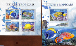 Mozambique 2016 Tropical Fish 2 S/s, Mint NH, Nature - Fish - Vissen