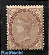 Jamaica 1870 1sh, WM Crown-CC, Stamp Out Of Set, Unused (hinged) - Jamaique (1962-...)