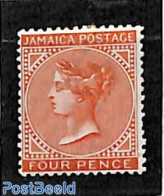 Jamaica 1883 4d, WM Crown-CA, Unused, Unused (hinged) - Jamaique (1962-...)