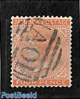 Jamaica 1870 4d, WM Crown-CC, Used, Used Stamps - Jamaica (1962-...)