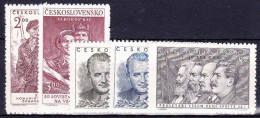 ** Tchécoslovaquie 1951 Mi 660-4 (Yv 573-7), (MNH)** - Ungebraucht