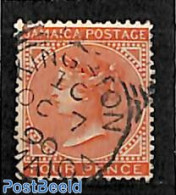 Jamaica 1883 4d, WM Crown-CA, Used KINGSTON, Used Stamps - Jamaica (1962-...)