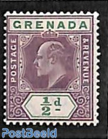 Grenada 1904 1/2d, WM Mult. Crown-CA, Stamp Out Of Set, Unused (hinged) - Other & Unclassified