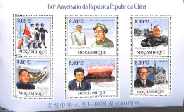 Mozambique 2009 60 Years PR China 6v M/s, Mint NH, History - Science - Sport - Politicians - Atom Use & Models - Olymp.. - Mozambique