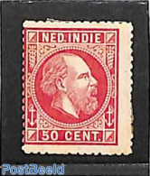 Netherlands Indies 1870 50c, Carmine, Perf. 14, Small Holes, Unused (hinged) - Other & Unclassified